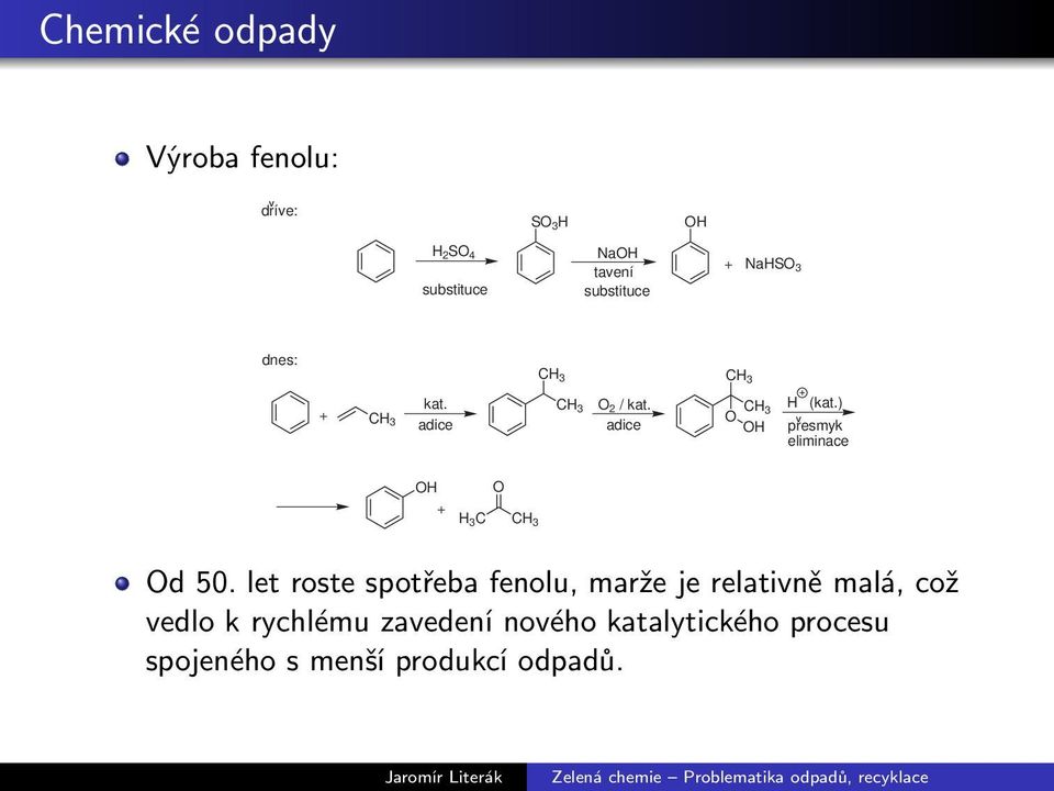 ) H presmyk eliminace > H + H3C d 50.