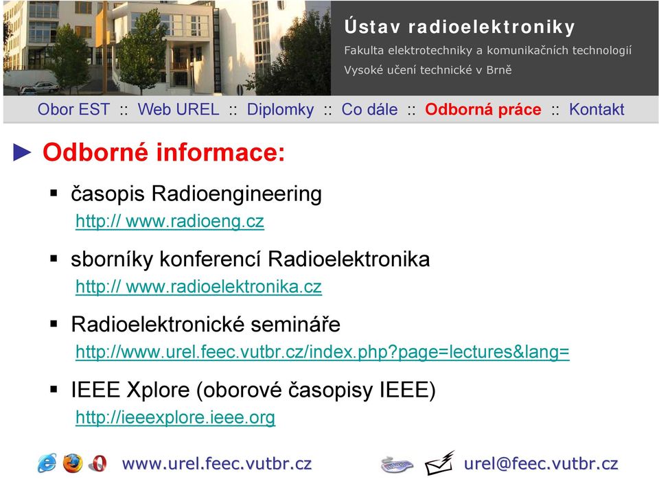 radioelektronika.cz Radioelektronické semináře http://www./index.