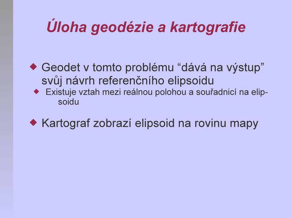 elipsoidu Existuje vztah mezi reálnou polohou a