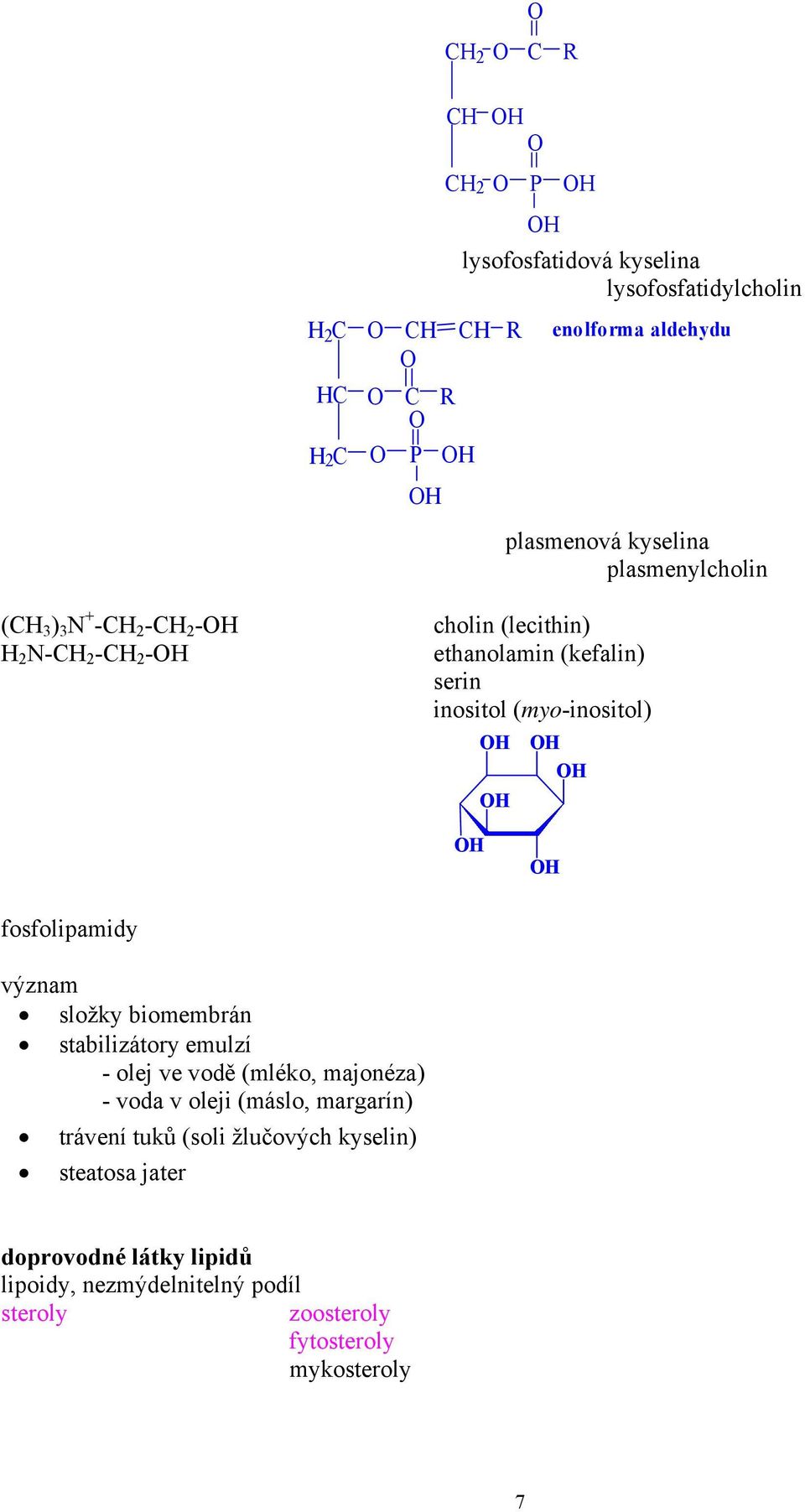 biomembrán stabilizátory emulzí - olej ve vodě (mléko, majonéza) - voda v oleji (máslo, margarín) trávení tuků (soli