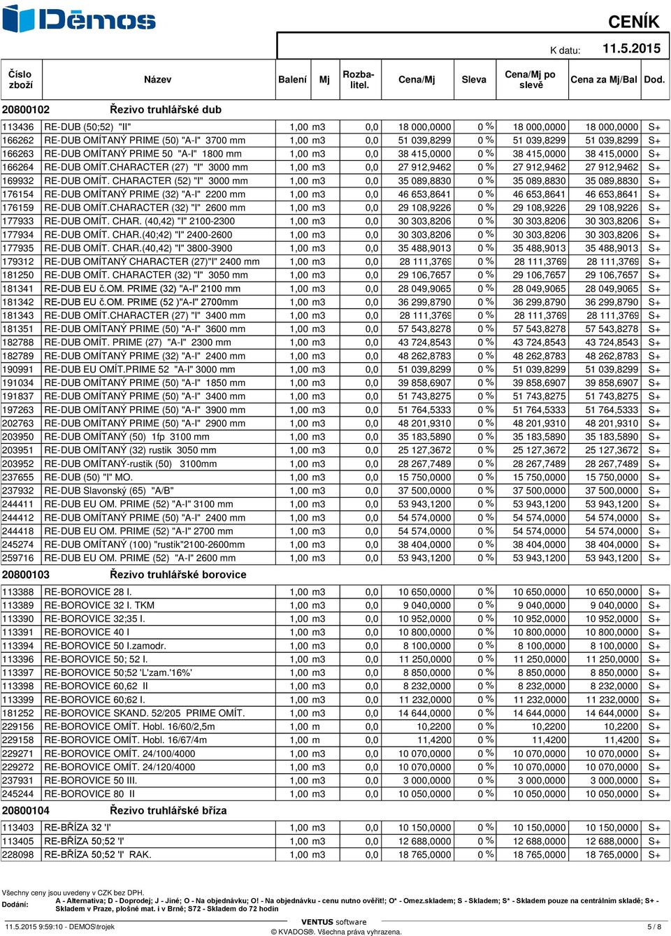 CHARACTER (27) "I" 3000 mm 1,00 m3 0,0 27 912,9462 0 % 27 912,9462 27 912,9462 S+ 169932 RE-DUB OMÍT.