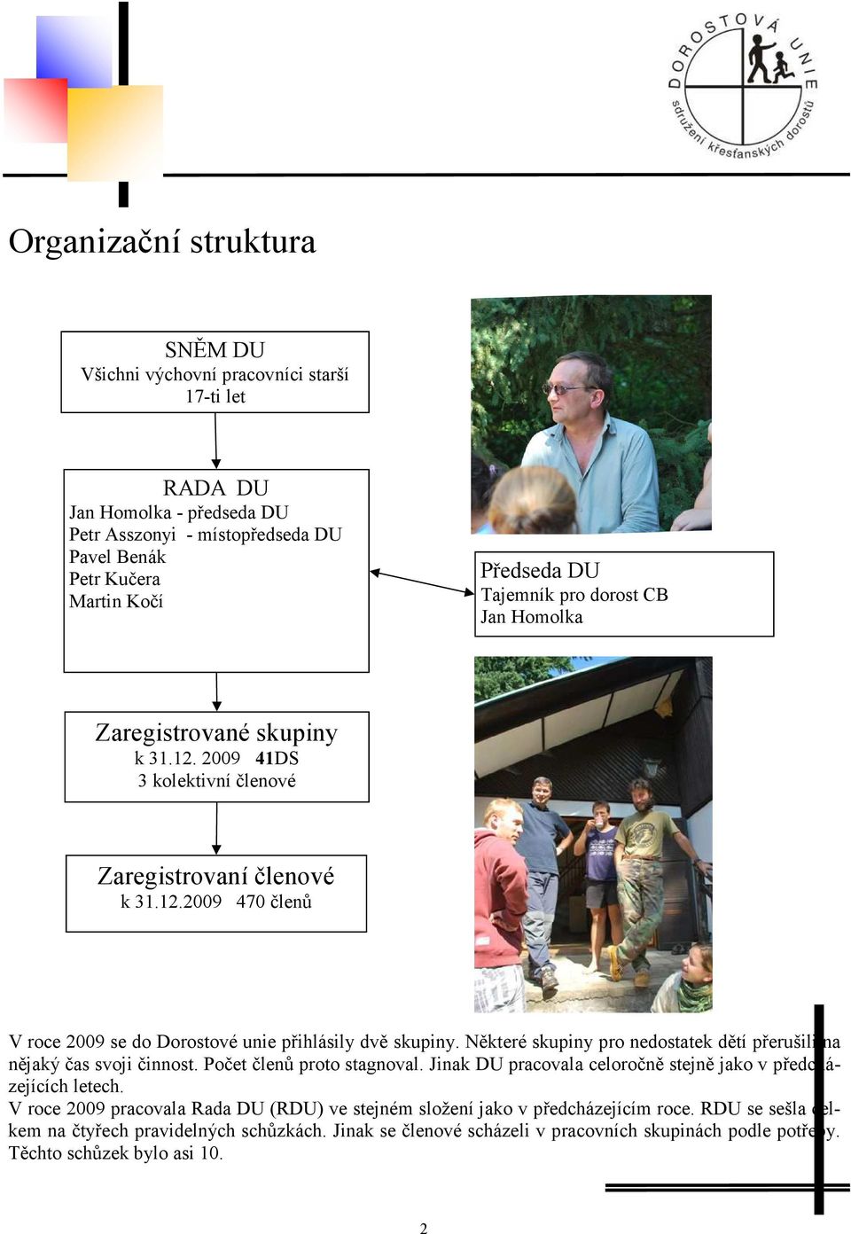 Některé skupiny pro nedostatek dětí přerušili na nějaký čas svoji činnost. Počet členů proto stagnoval. Jinak pracovala celoročně stejně jako v předcházejících letech.