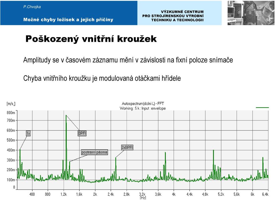 na fixní poloze snímače Chyba