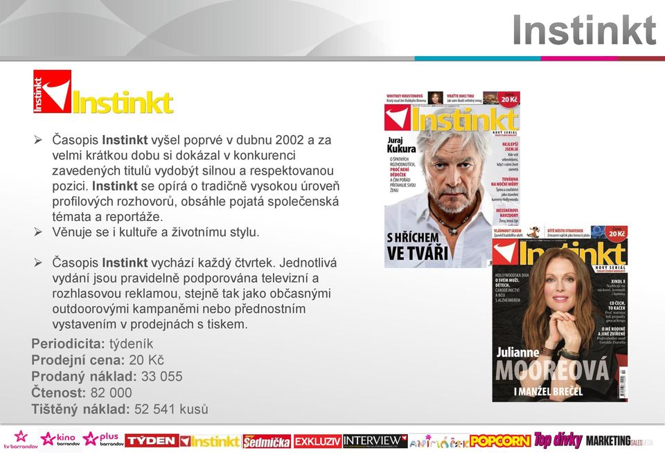 Časopis Instinkt vychází každý čtvrtek.