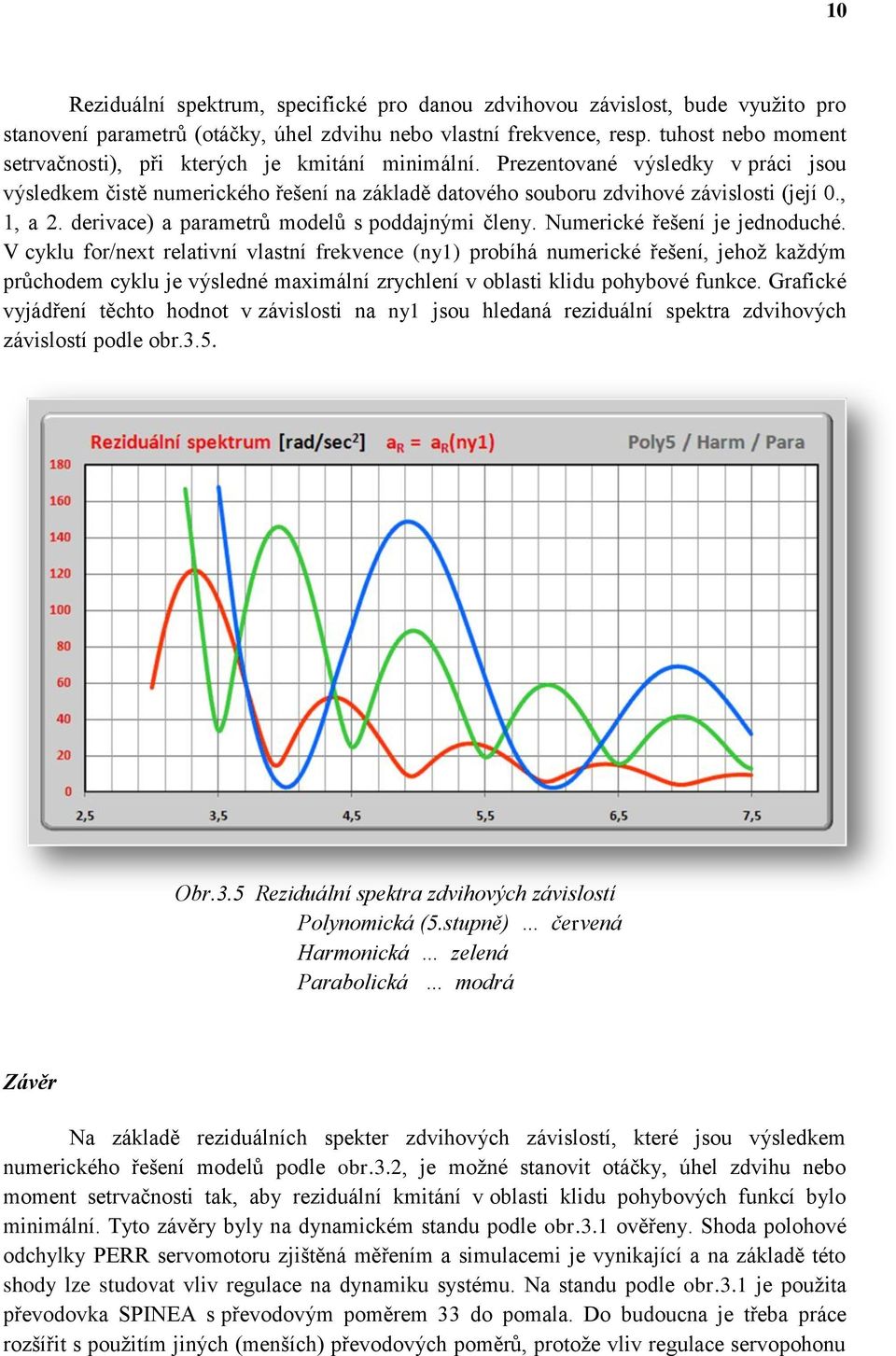 derivace) a parametrů modelů s poddajnými členy. Numerické řešení je jednoduché.