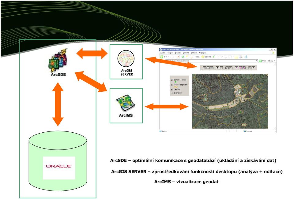 ArcGIS SERVER zprostředkování funkčnosti