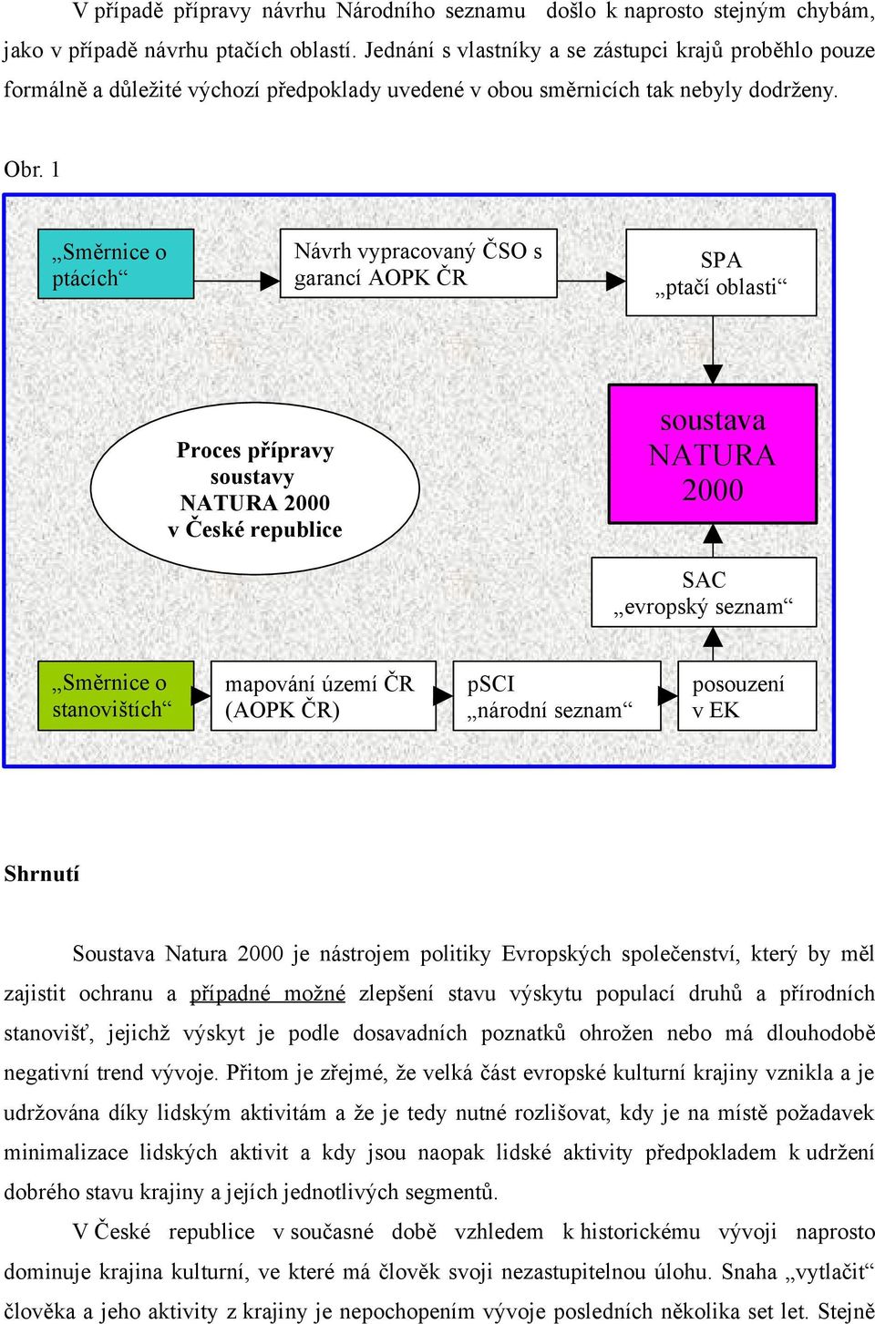 1 Směrnice o ptácích Návrh vypracovaný ČSO s garancí AOPK ČR SPA ptačí oblasti Proces přípravy soustavy NATURA 2000 v České republice soustava NATURA 2000 SAC evropský seznam Směrnice o stanovištích