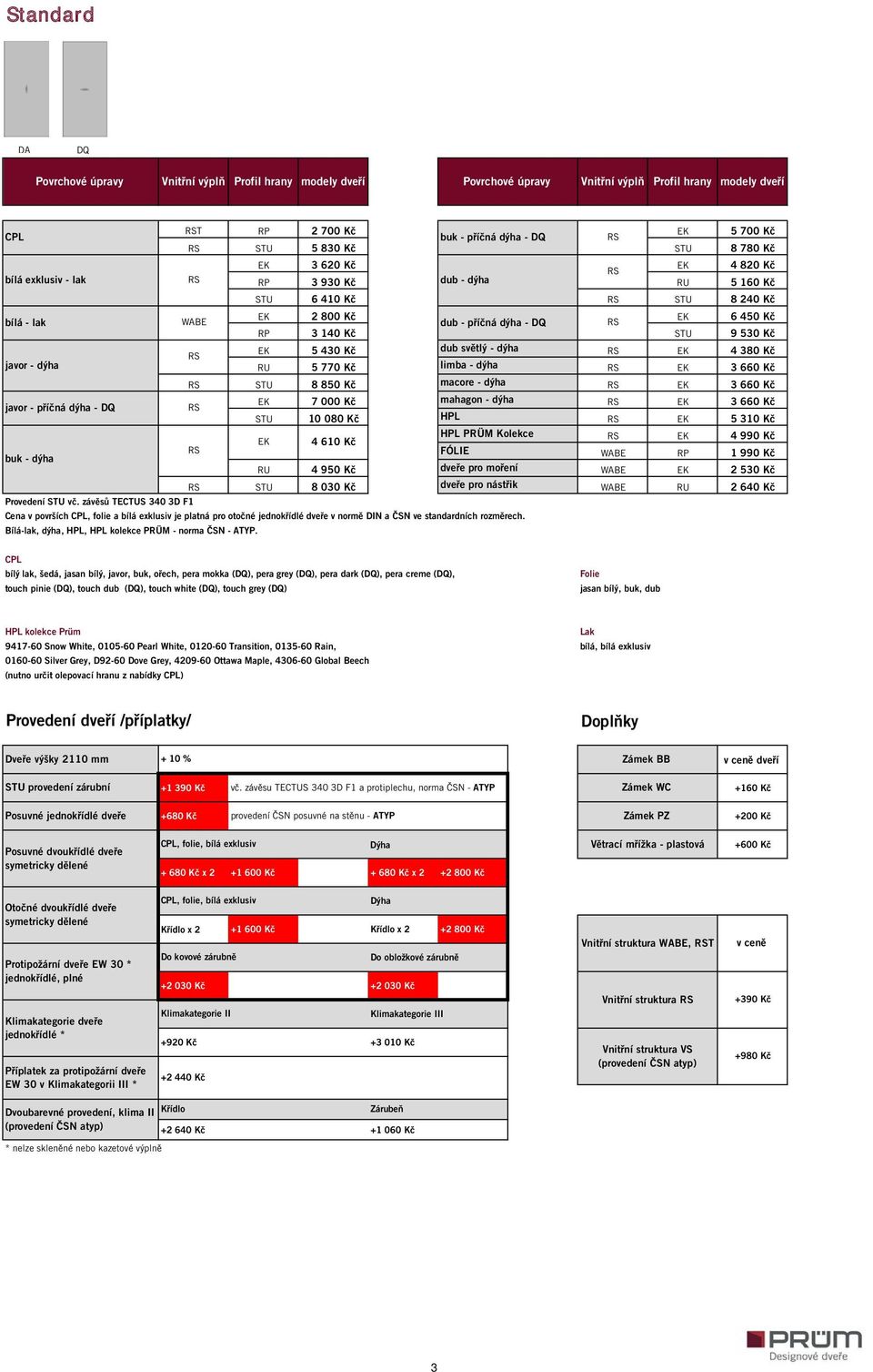 RS EK 3 660 Kč RS STU 8 850 Kč macore - dýha RS EK 3 660 Kč javor - příčná dýha - DQ RS EK 7 000 Kč mahagon - dýha RS EK 3 660 Kč STU 10 080 Kč HPL RS EK 5 310 Kč HPL PRÜM Kolekce RS EK 4 990 Kč EK 4