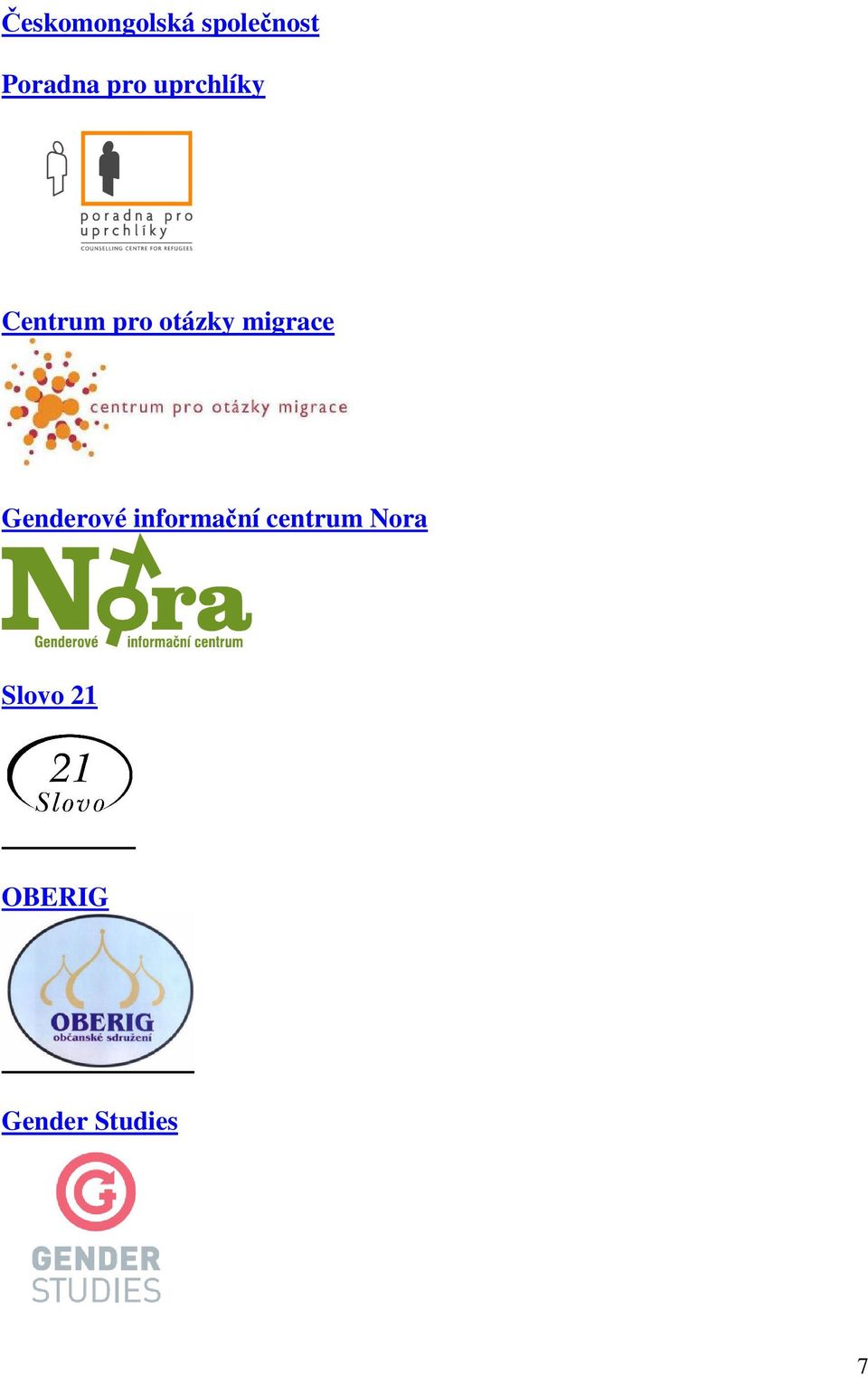 migrace Genderové informační