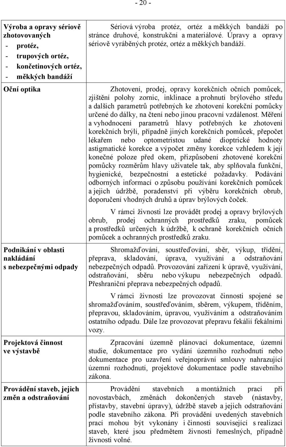 Úpravy a opravy sériově vyráběných protéz, ortéz a měkkých bandáží.