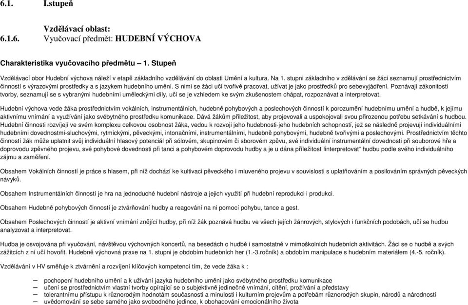 stupni základního v zdělávání se žáci seznamují prostřednictvím činností s výrazovými prostředky a s jazykem hudebního umění.