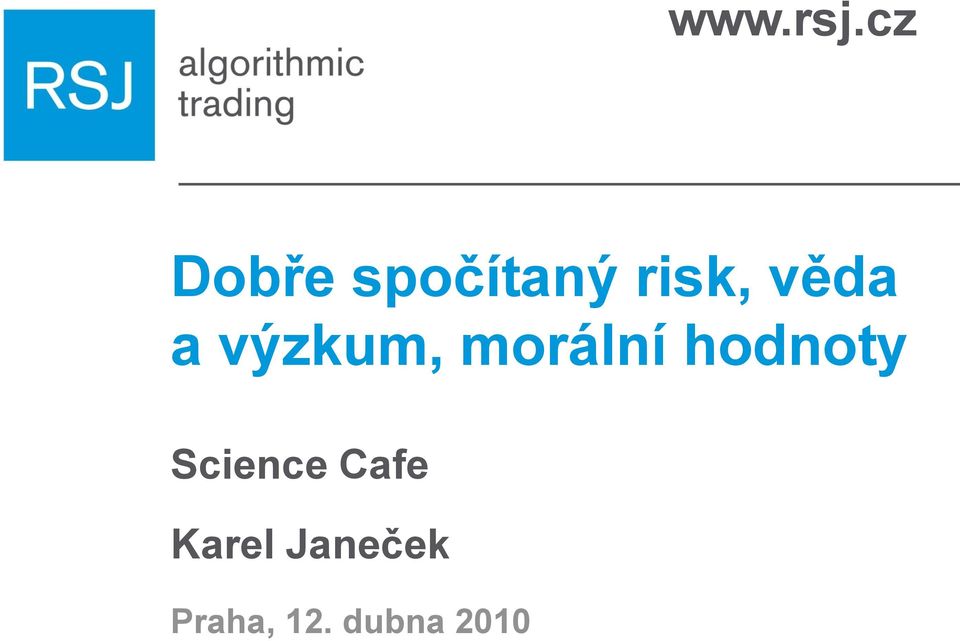 hodnoty Science Cafe