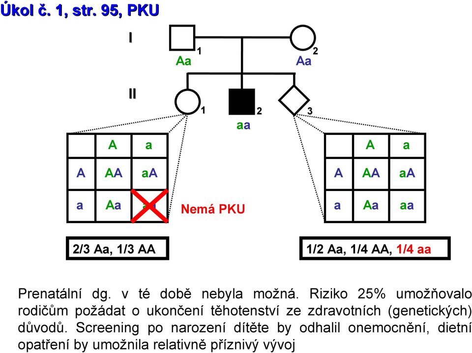 Riziko 25% umožňovlo rodičům požádt o ukončení těhotenství ze