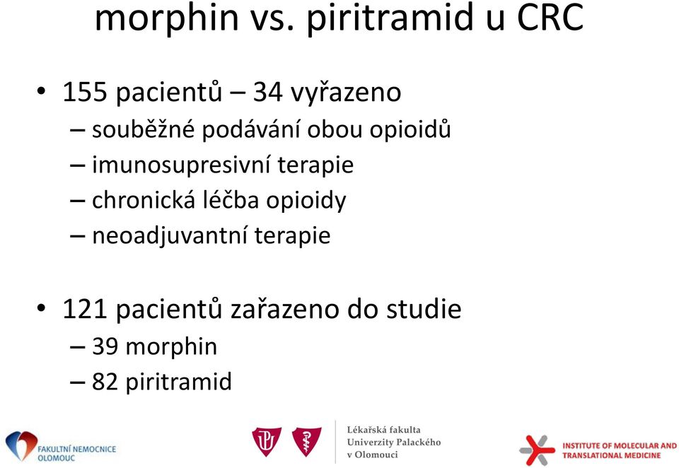 chronická léčba opioidy neoadjuvantní terapie