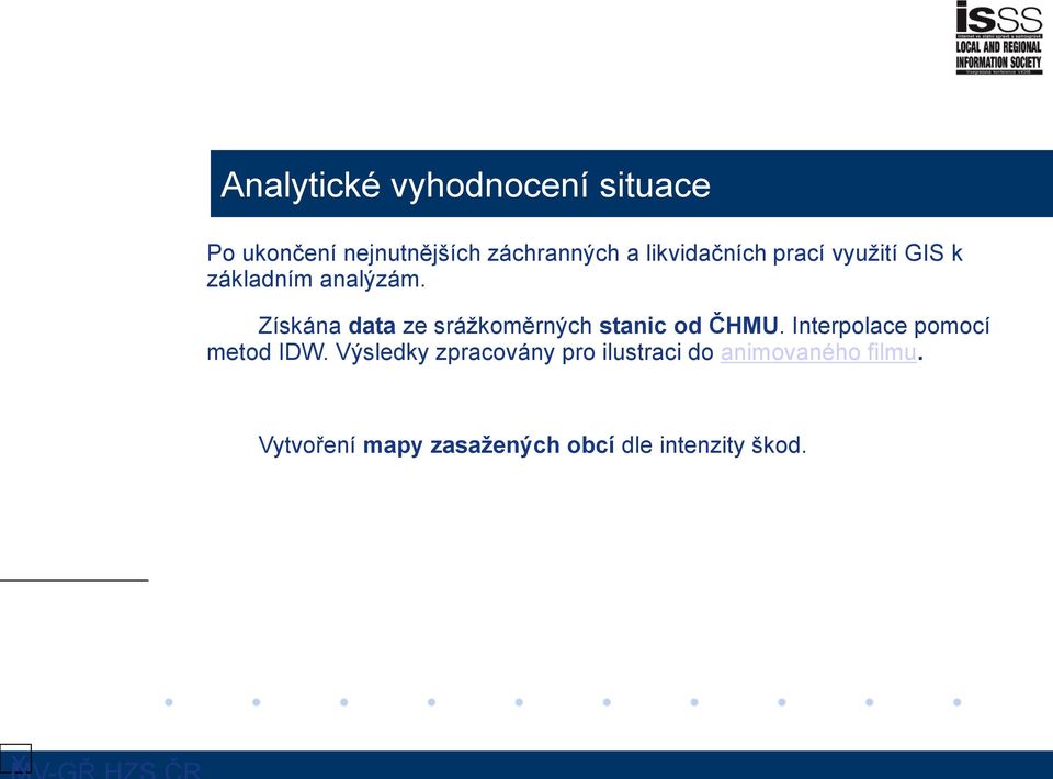 Získána data ze srážkoměrných stanic od ČHMU. Interpolace pomocí metod IDW.