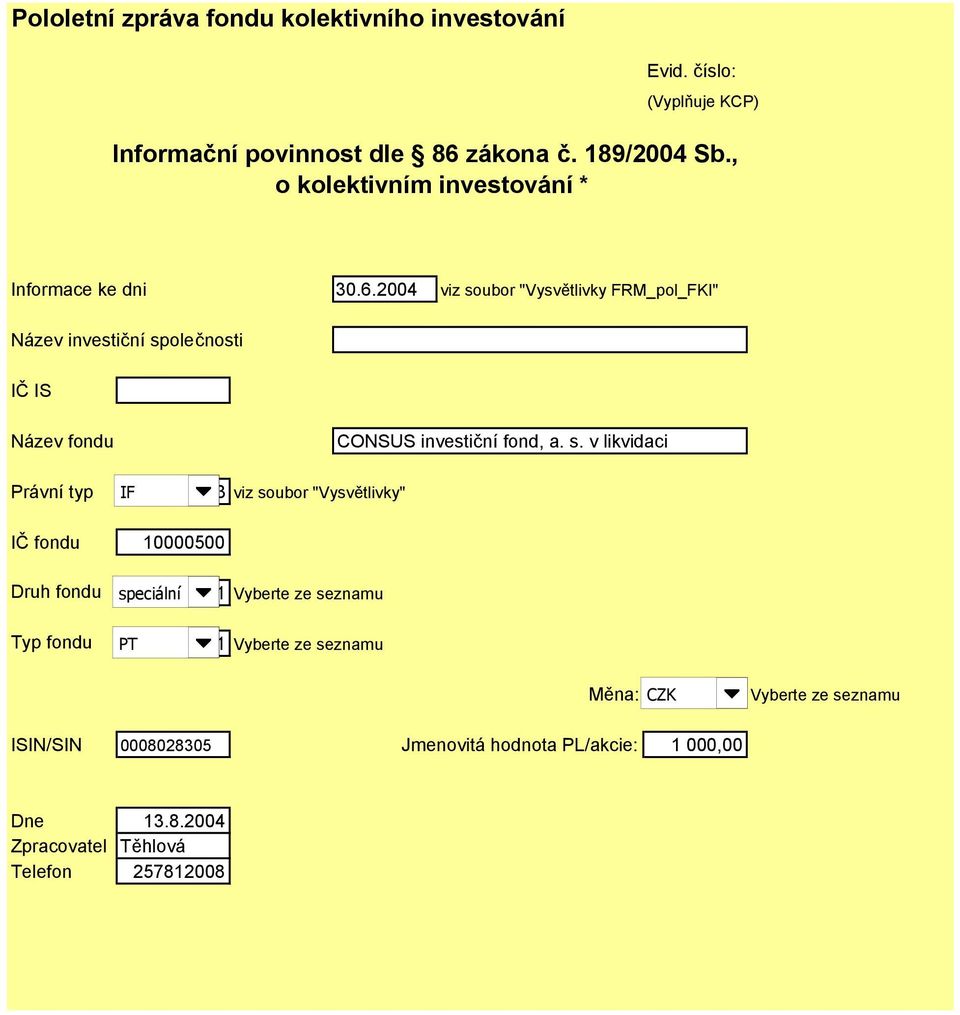 investiční fond, a. s.