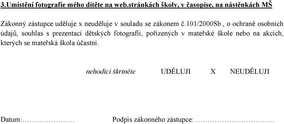 se zákonem č.101/2000sb.