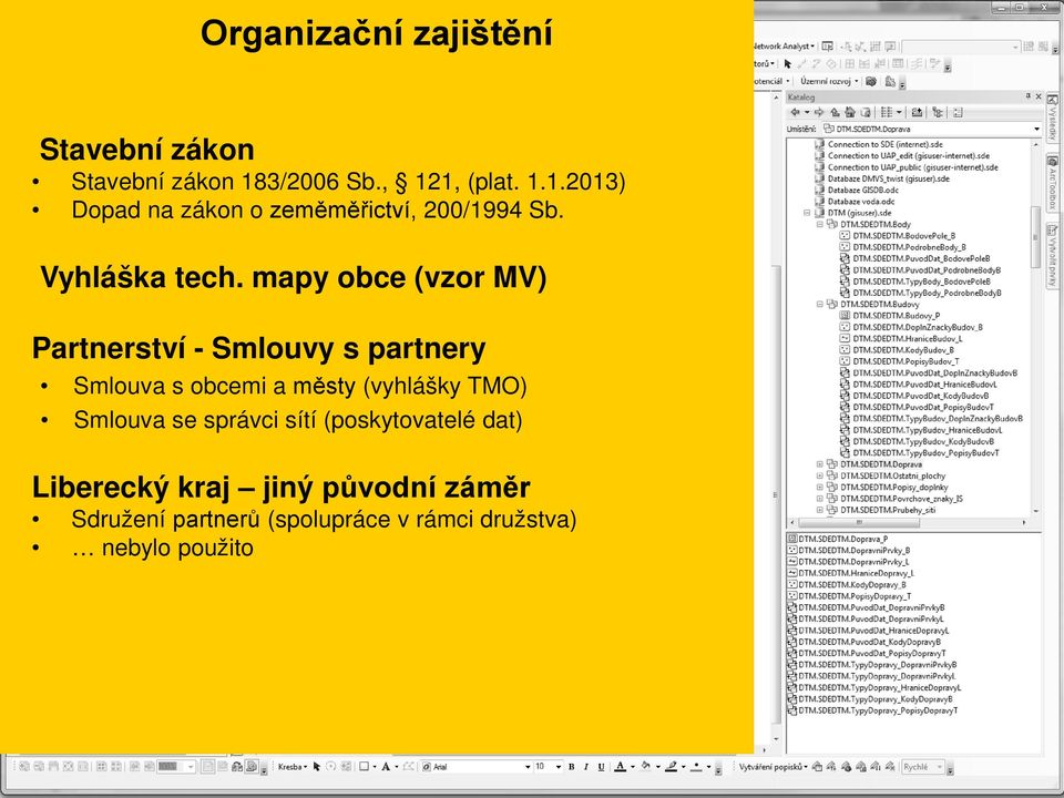 mapy obce (vzor MV) Partnerství - Smlouvy s partnery Smlouva s obcemi a městy (vyhlášky TMO)