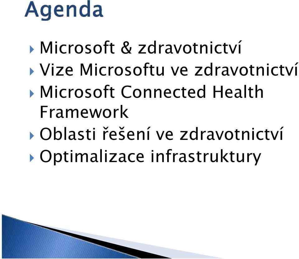 Connected Health Framework Oblasti