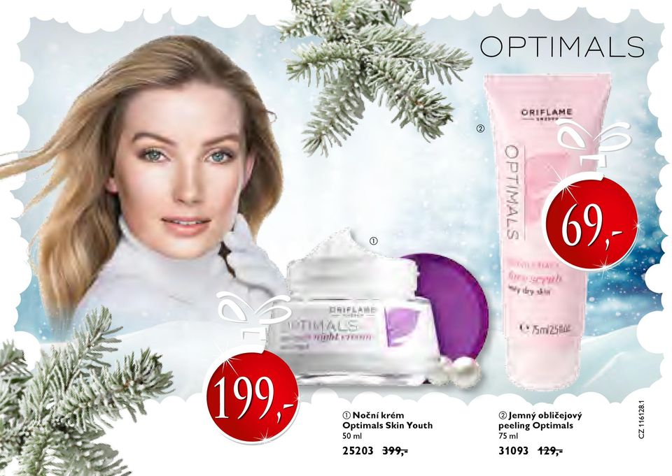 obličejový peeling Optimals