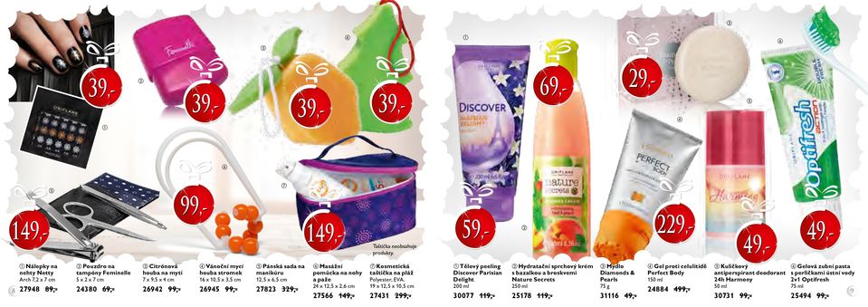 59,- 229,- Masážní Kosmetická Tělový peeling Hydratační sprchový krém Mýdlo 24 x 12,5 x 2,6 cm Polyester, EVA.