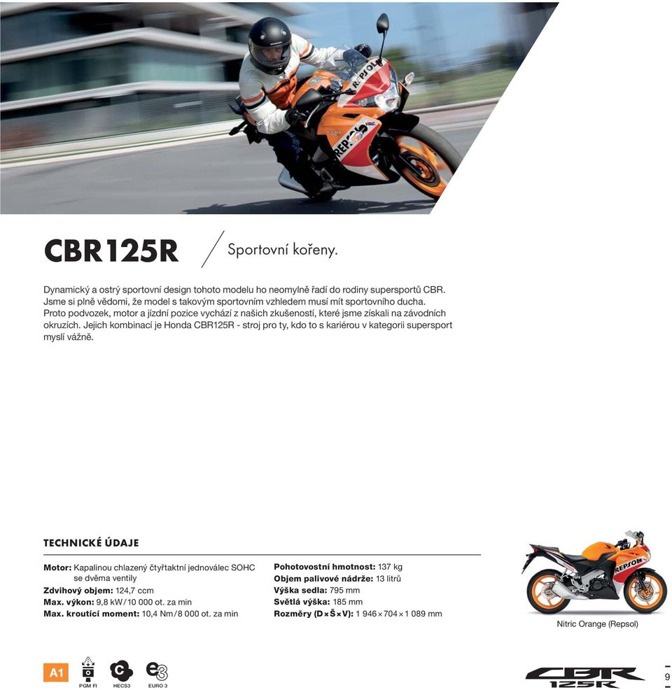 Jejich kombinací je Honda CBR125R - stroj pro ty, kdo to s kariérou v kategorii supersport myslí vážně.