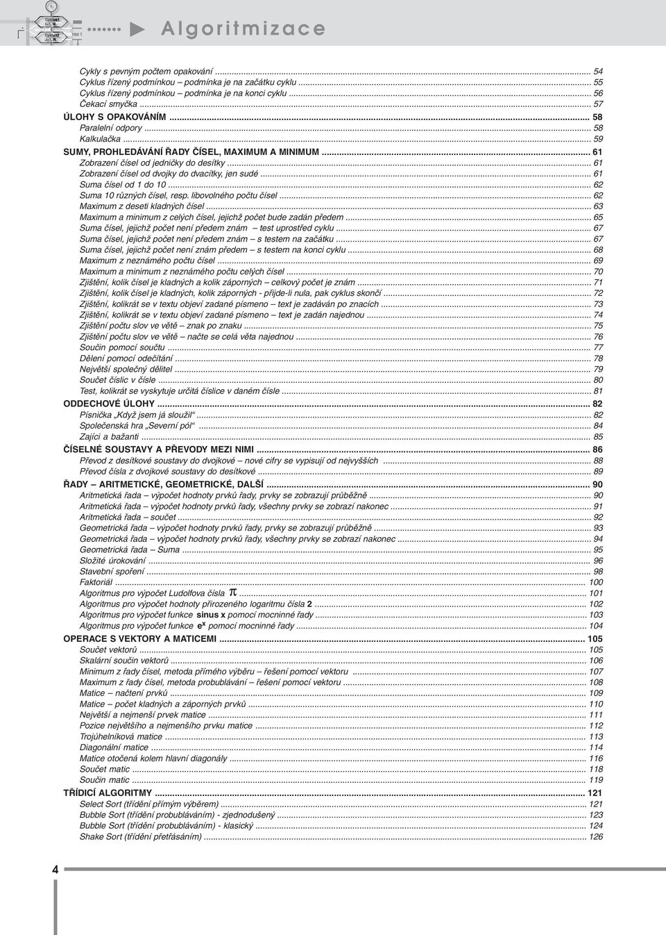 .. 61 Suma čísel od 1 do 10... 62 Suma 10 různých čísel, resp. libovolného počtu čísel... 62 Maximum z deseti kladných čísel... 63 Maximum a minimum z celých čísel, jejichž počet bude zadán předem.