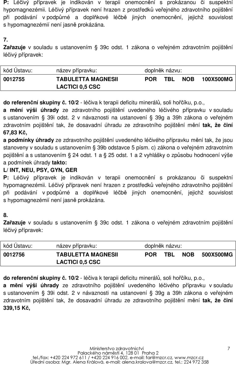 0012756 TABULETTA MAGNESII POR TBL NOB