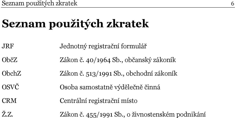 , občanský zákoník Zákon č. 513/1991 Sb.
