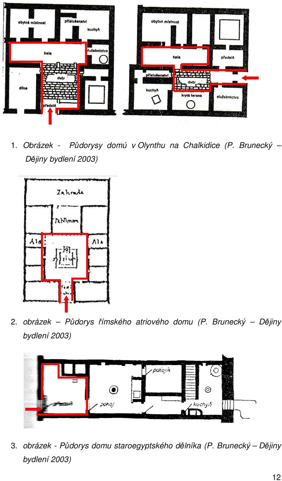 obrázek Půdorys římského atriového domu (P.