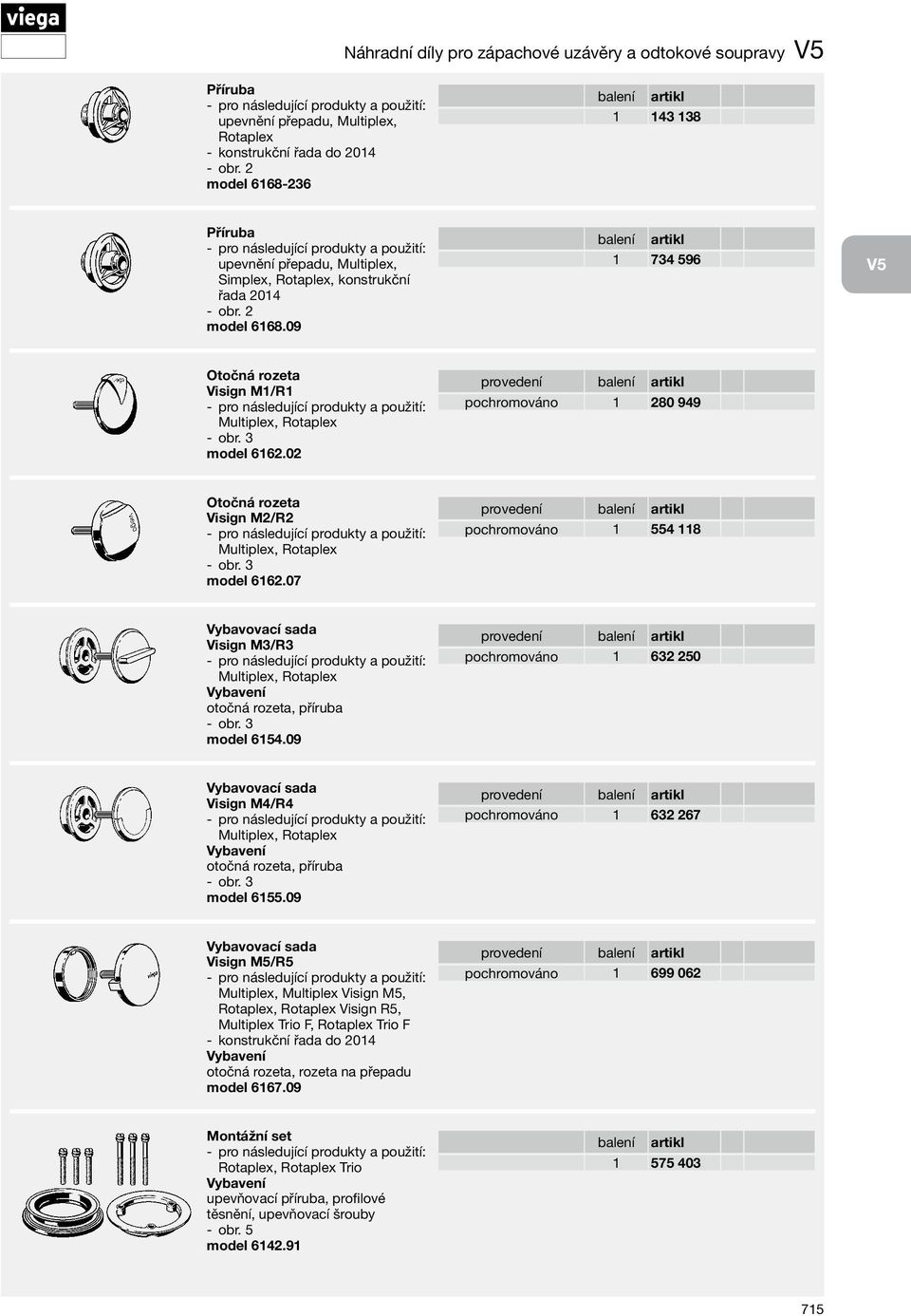 09 1 734 596 V5 Otočná rozeta Visign M1 /R1 Multiplex, Rotaplex obr. 3 model 6162.02 provedení pochromováno 1 280 949 Otočná rozeta Visign M2 /R2 Multiplex, Rotaplex obr. 3 model 6162.07 provedení pochromováno 1 554 118 Vybavovací sada Visign M3 /R3 Multiplex, Rotaplex otočná rozeta, příruba obr.