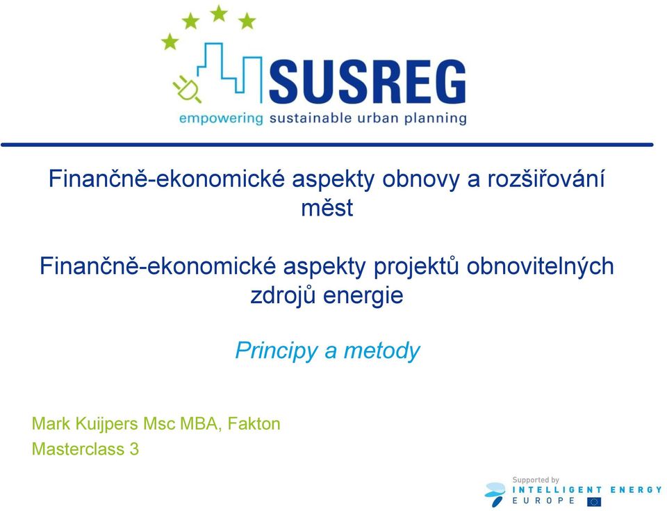 projektů obnovitelných zdrojů energie