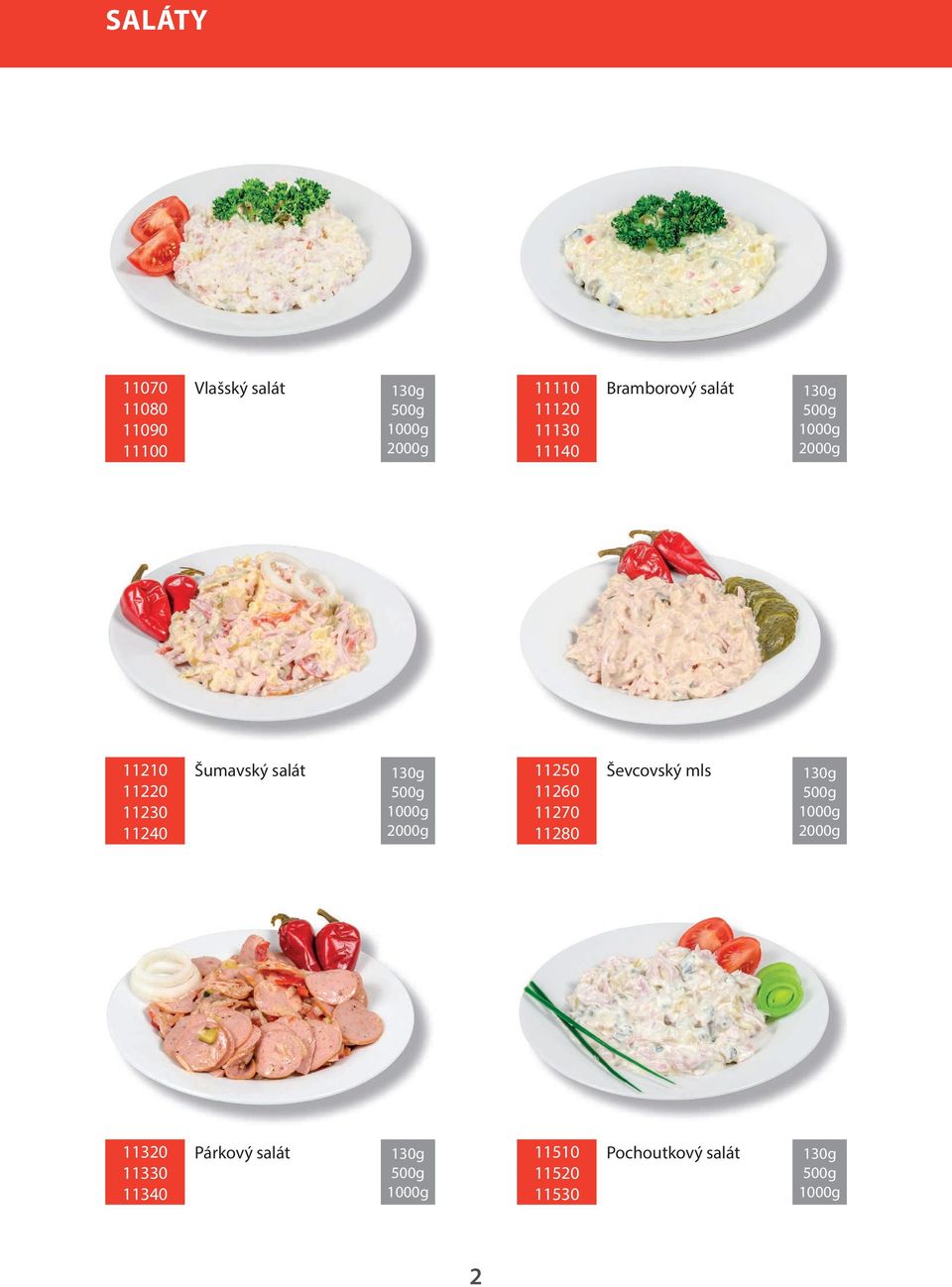 Šumavský salát 2000g 11250 11260 11270 11280 Ševcovský mls