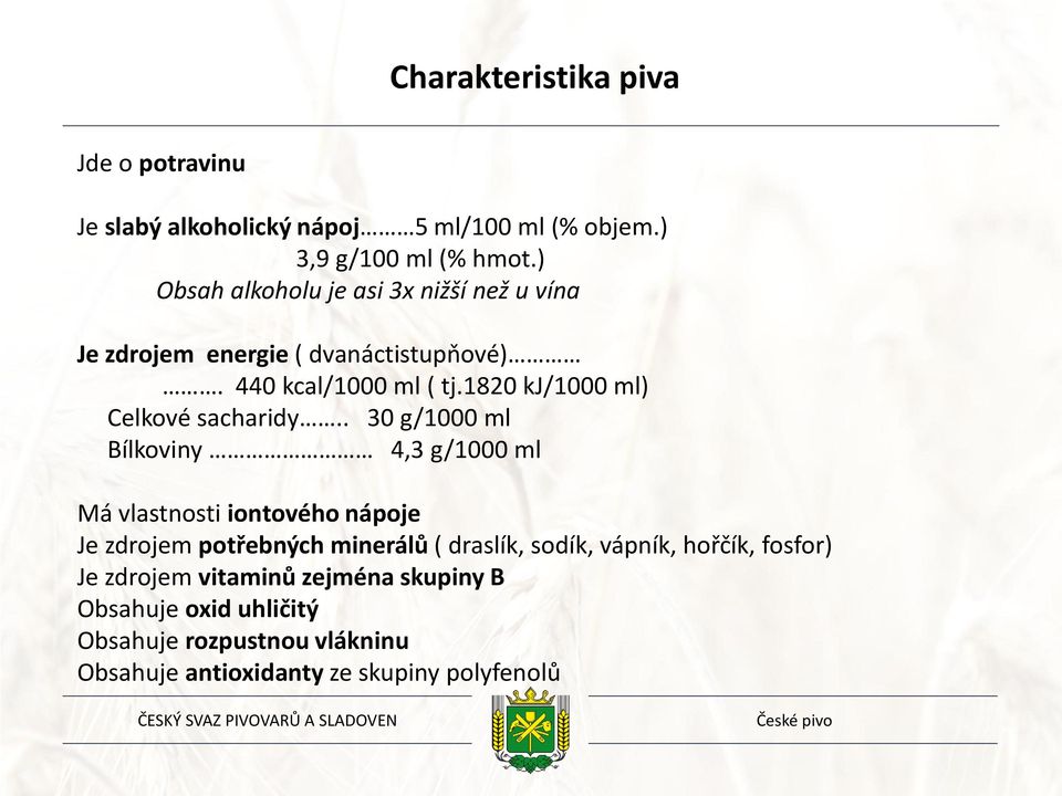 1820 kj/1000 ml) Celkové sacharidy.