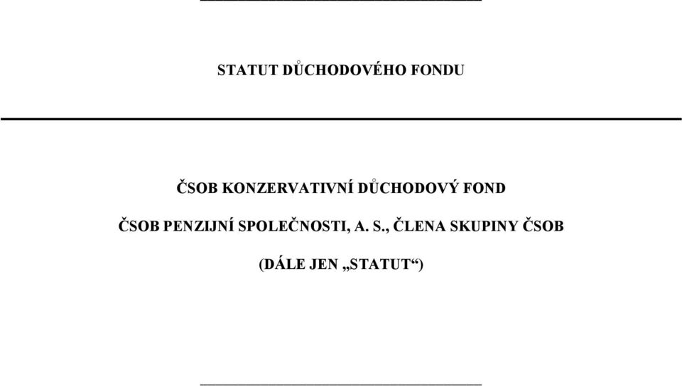 ČSOB PENZIJNÍ SP