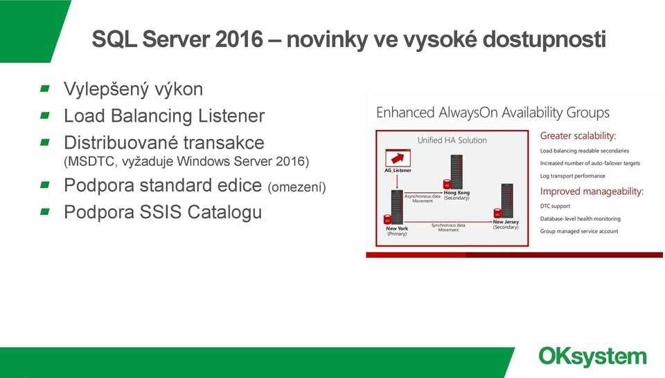 Distribuované transakce (MSDTC, vyžaduje Windows