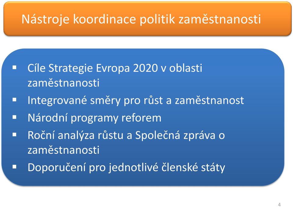 zaměstnanost Národní programy reforem Roční analýza růstu a