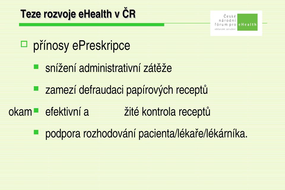 papírových receptů okam efektivní a žité kontrola