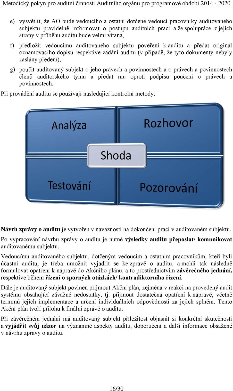 poučit auditovaný subjekt o jeho právech a povinnostech a o právech a povinnostech členů auditorského týmu a předat mu oproti podpisu poučení o právech a povinnostech.