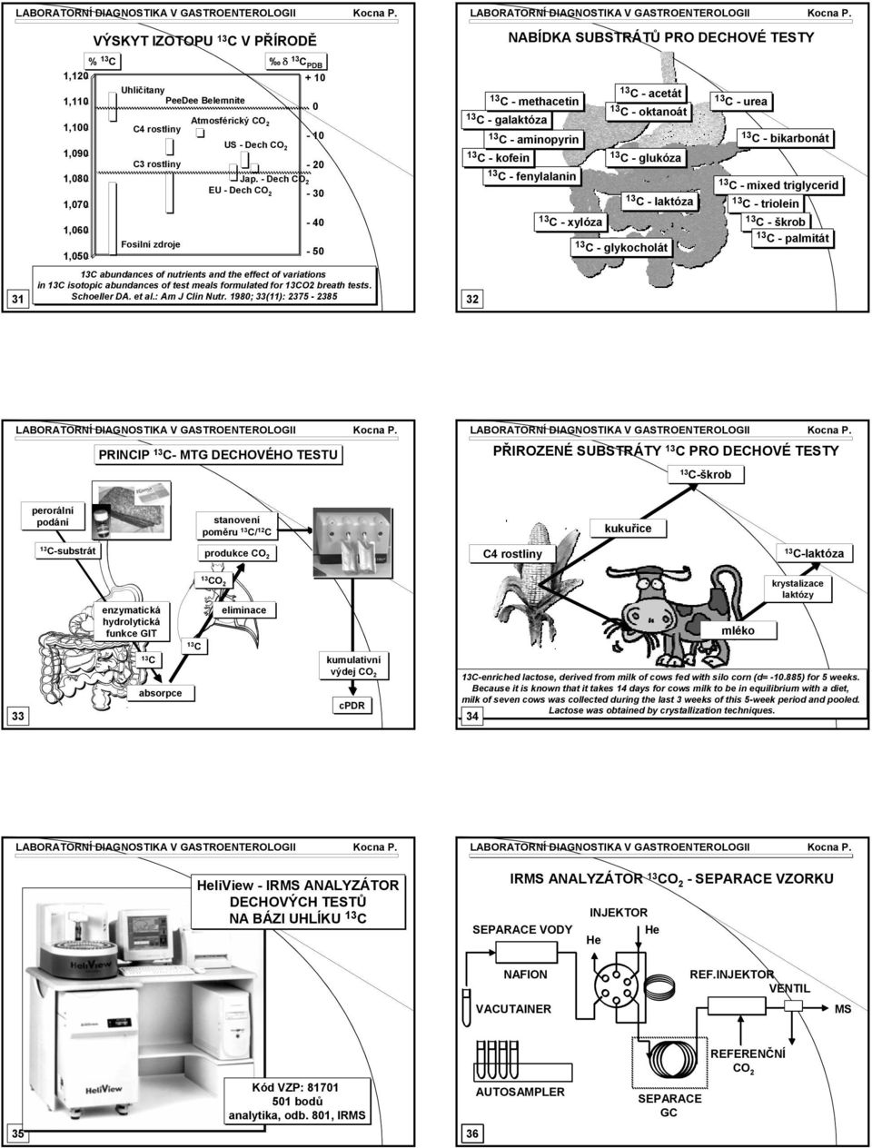 - Dech CO 2 EU - Dech CO 2-30 -40-50 C abundances of nutrients and the effect of variations in C isotopic abundances of test meals formulated for CO2 breath tests. Schoeller DA. et al.