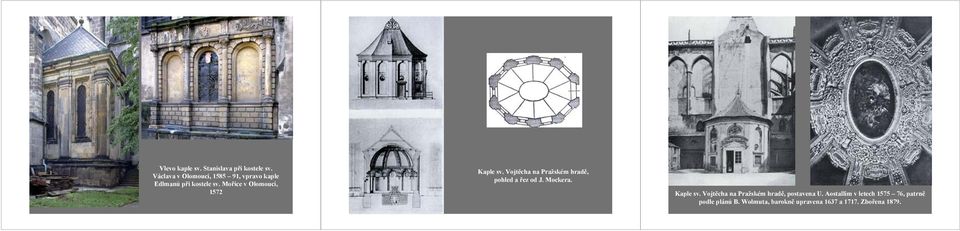 Mořice v Olomouci, 1572 Kaple sv. Vojtěcha na Pražském hradě, pohled a řez od J.