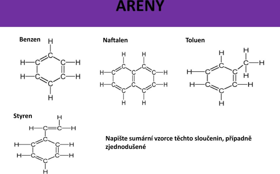 sumární vzorce těchto