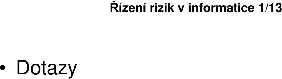 rizik v