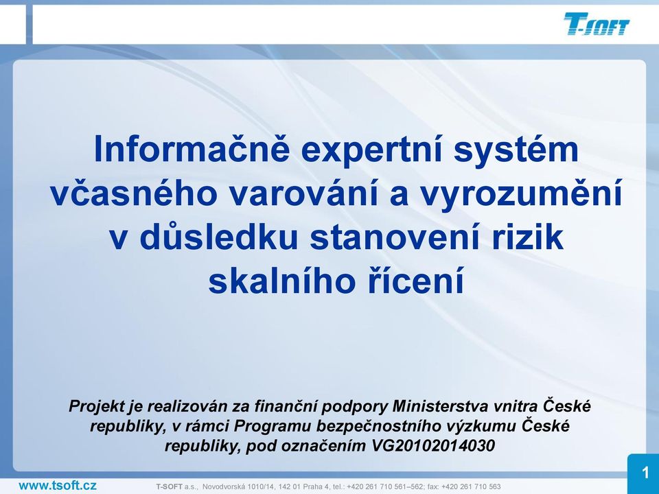 finanční pdpry Ministerstva vnitra České republiky, v rámci