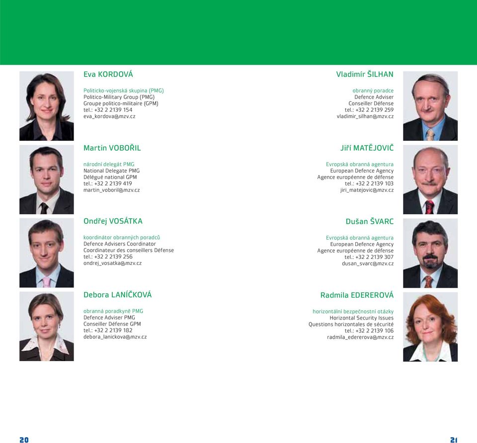 : +32 2 2139 419 martin_voboril@mzv.cz Jiří MATĚJOVIČ Evropská obranná agentura European Defence Agency Agence européenne de défense tel.: +32 2 2139 103 jiri_matejovic@mzv.
