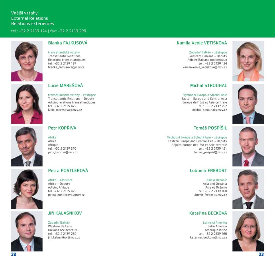 cz Lucie MAREŠOVÁ transatlantické vztahy zástupce Transatlantic Relations Deputy Adjoint relations transatlantiques tel.: +32 2 2139 422 lucie_maresova@mzv.