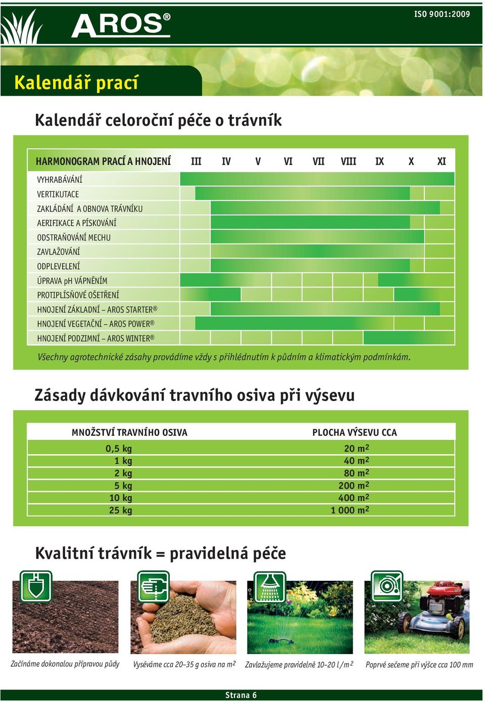 zásahy provádíme vždy s přhlédnutím k půdním a klmatckým podmínkám.