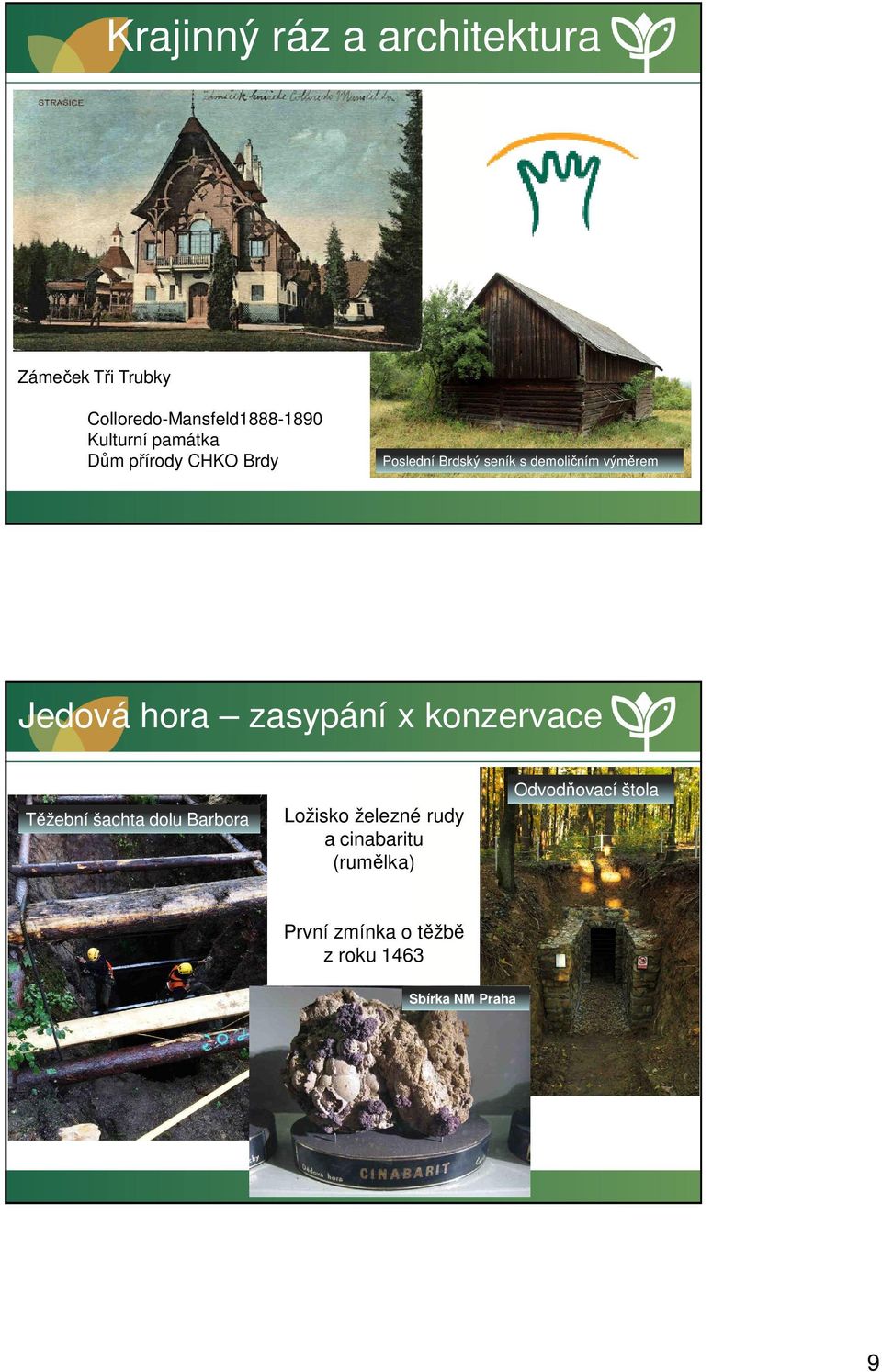 Jedová hora zasypání x konzervace Těžební šachta dolu Barbora Ložisko železné rudy