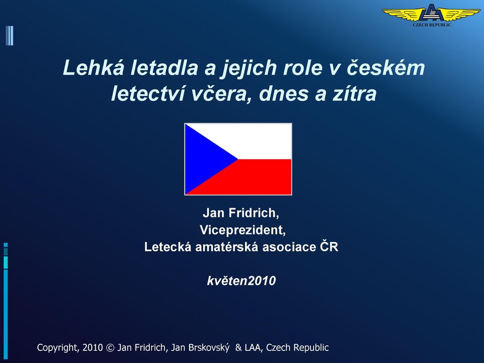 Letecká amatérská asociace ČR květen2010