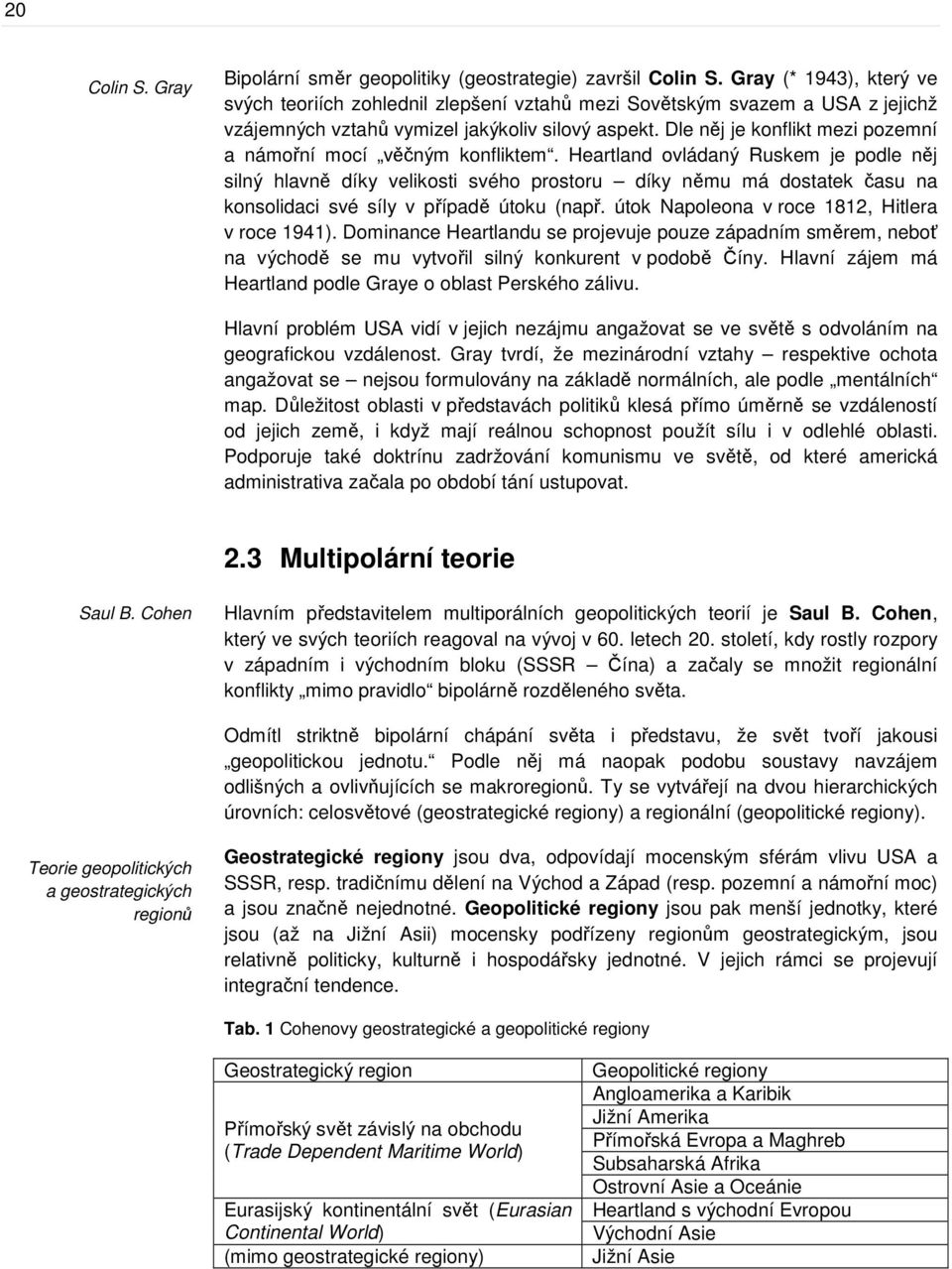 Dle něj je konflikt mezi pozemní a námořní mocí věčným konfliktem.